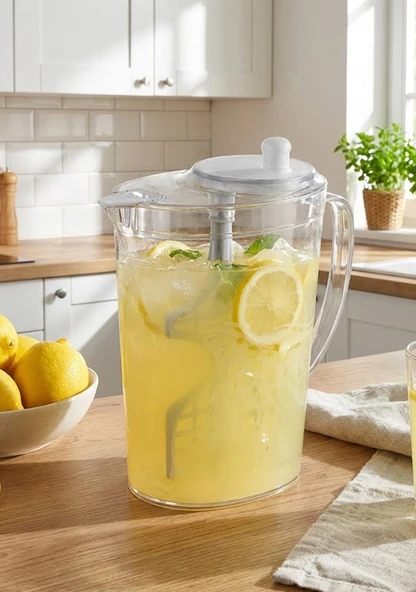 Pratik Mix Karıştırıcılı & Kapaklı Çok Amaçlı Sürahi (2.25L) ürün görseli 1