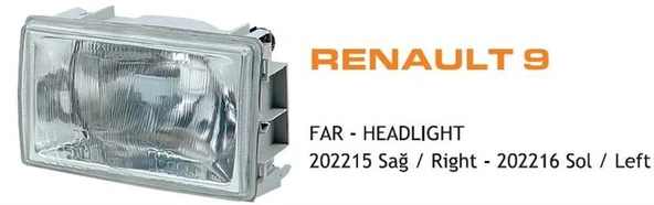 AYFAR FAR RENAULT R9 SOL  1981-1984 ürün görseli 1