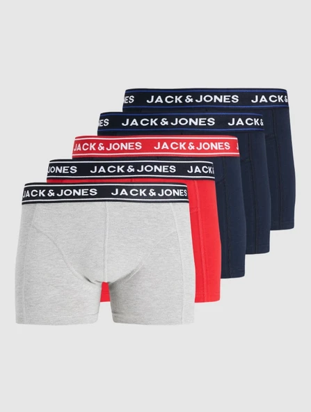 JACK JONES Erkek 5 li Paket Pamuklu Boxer 12295149 ürün görseli 1