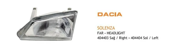 AYFAR FAR SOL DACIA SOLENZA ürün görseli 1