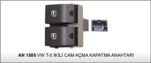 DODO CAM KALDIRMA ANAHTARI VW TRANSPORTER T5 İKİLİ 01- AN406 - AN1880 ürün görseli 1