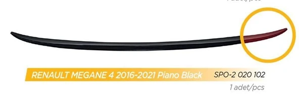 SUNPLEKS PİANO BLACK SPOİLER (ARKA) RENAULT MEGANE IV 2016-2020 ürün görseli 1