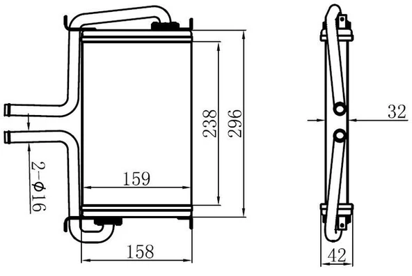 ORİS KALORİFER RADYATÖR  TATA TELCOLİNE (A/M)(238X160X32) ürün görseli 1