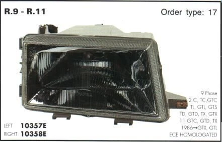 AYGERSAN FAR KOMPLE RENAULT R11 SOL 1987-1990 ürün görseli 1