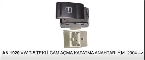 DODO CAM KALDIRMA ANAHTARI TEKLI VW TRANSPORTER T5 2004-2023 ürün görseli 1