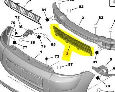 Peugeot Partner Ön Tampon Bakaliti (2002-2008) 7414CT 131099 1.6, 1.4, 1.9, 2.0 HDI, 1.6 HDI ürün görseli 1