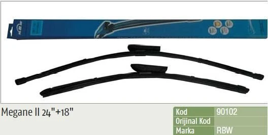SİLECEK SÜPÜRGESİ MUZ (TK) 600+450 MM RENAULT MEGANE II MEGANE IV CLIO SYMBOL II 08- THALIA TALISMAN ürün görseli 1