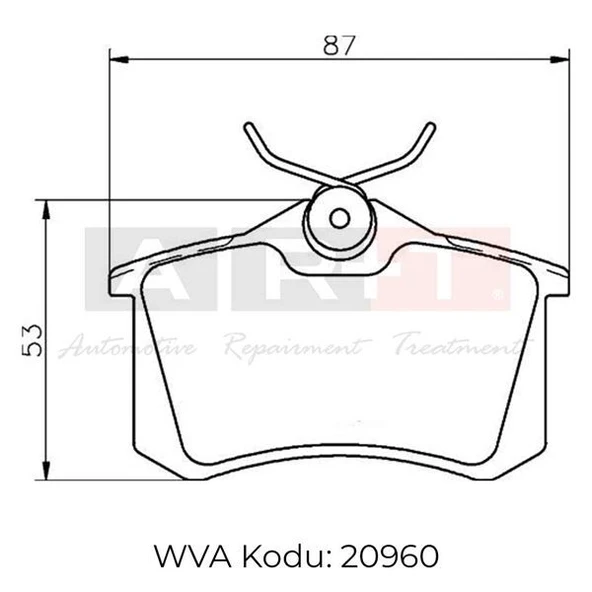 ART ARKA FREN BALATASI VW GOLFIII-IV AUDI A1-A3-A4-A6-A8 SEAT CORDOBA LEON TOLEDO IBIZA  RENAULT FLUENCE MEGANE SKODA-PEUGEOT-CITROEN-DS4 ürün görseli 1