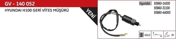 KLF GERİ VİTES MÜŞÜRÜ HYUNDAI H100 ürün görseli 1