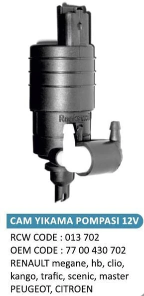 ROCKSWELL SU FİSKİYE MOTORU  ÇİFT ÇIKIŞ MEGANE HB,CLIO,KANGOO,TRAFİC,SCENIC ürün görseli 1