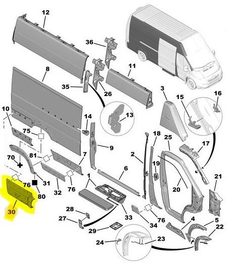 Fiat Ducato Ön Sağ Kapı Çamurluk Çıtası / Bant / Kuşak (2001-2023) 8547AT 2.2, 3.0, 2.3 DCI, 2.0 JTD, 2.3 JTD ürün görseli 1