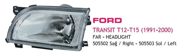AYFAR FAR FORD TRANSIT T 12-T 15 SAĞ  1991-1995 ürün görseli 1