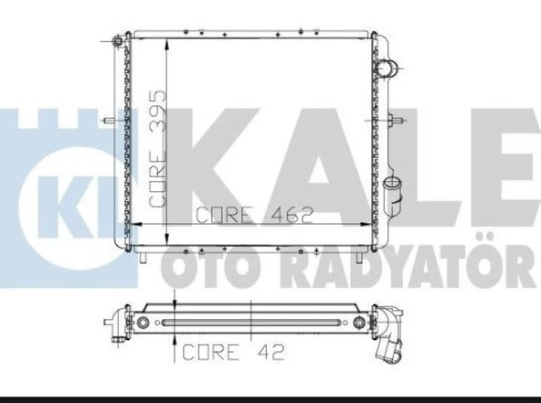 KALE RADYATÖR RENAULT MEGANE II/SCENIC 1.5/1.9 DCİ 1 SIRA ALÜMİNYUM BRAZİNG SİSTEM 35MM ürün görseli 1