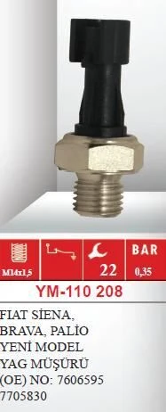 KLF YAĞ MÜŞÜRÜ YM.FIAT SIENA BRAVA PALIO 0 35 BAR ürün görseli 1