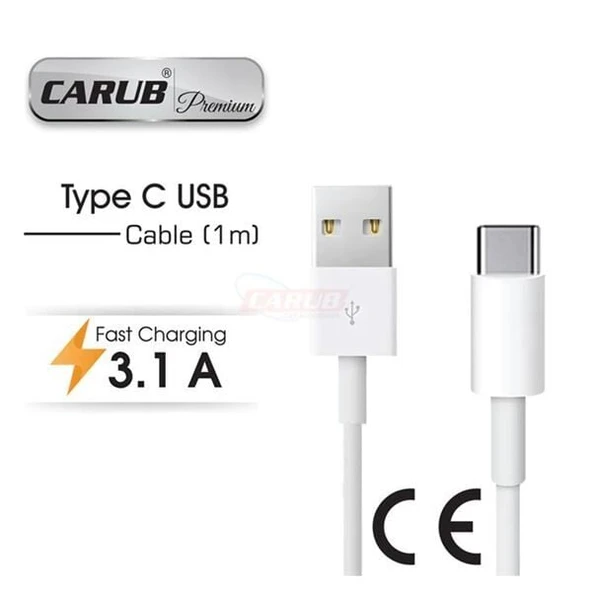 CARUB ŞARZ KABLOSU USB TYPE C  1MT ürün görseli 1