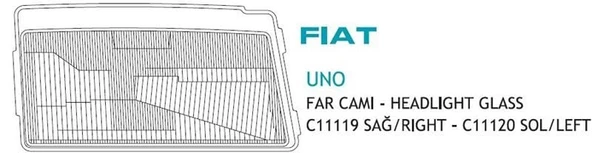 AYFAR FAR CAMI FIAT UNO SAĞ 1989-1993 ürün görseli 1
