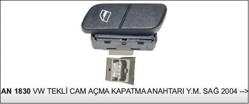 VERTEX CAM KALDIRMA ANAHTARI TEKLI YM.SAĞ VW 2004-2023 ürün görseli 1