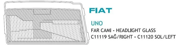 AYFAR FAR CAMI FIAT UNO SOL 1989-1993 ürün görseli 1