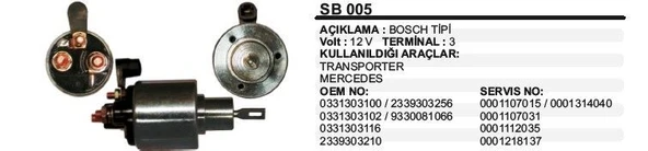REMARK MARŞ OTOMATİĞİ 12V VW TRANSPORTER-MERCEDES- 303210 . BOSCH TİP ürün görseli 1