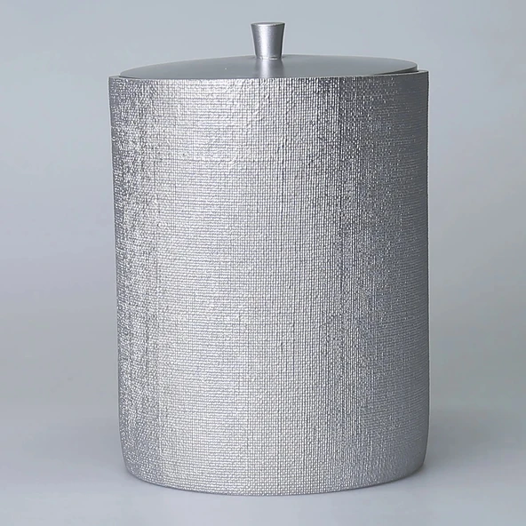By Selim Linen Gümüş 5 Parça Polyester Banyo Seti - Resim 4