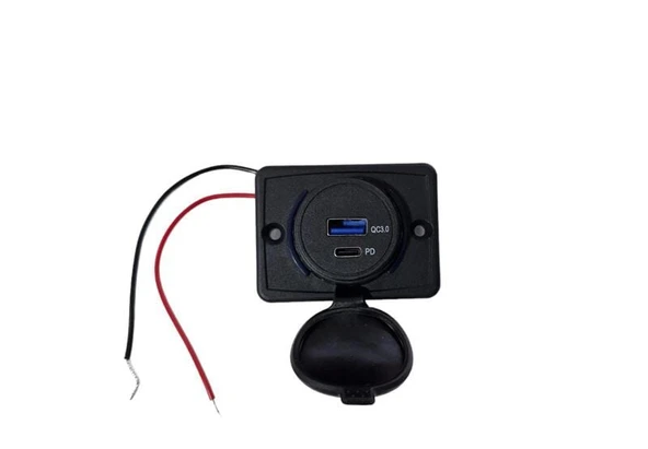 AEM ÇAKMAK İÇİ ENERJİ SOKET USB+TYPE C (ARKASI DÜZ YENİ TİP) ürün görseli 1