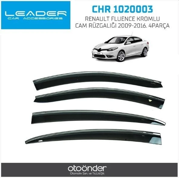 SUNPLEKS KROMLU CAM RÜZGARLIĞI RENAULT FLUENCE 2009-2016 (4 PARÇA) ürün görseli 1