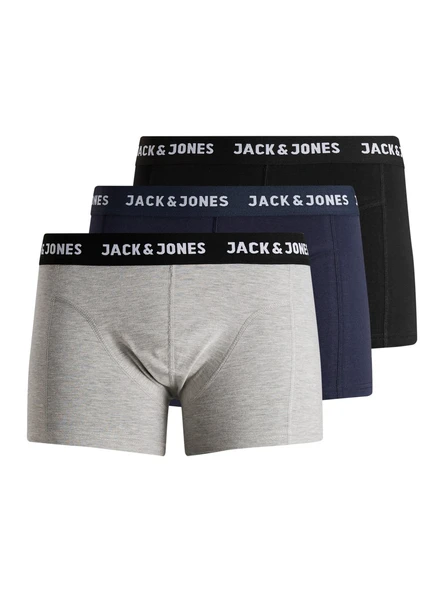 JACK JONES Erkek 3 lü Kutulu Pamuklu Boxer 12160750 ürün görseli 1
