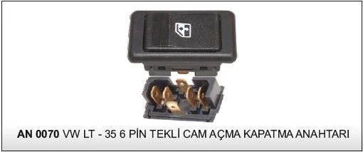 DODO CAM KALDIRMA ANAHTARI UNVERSAL TİP FIAT SLX VW LT-35 6PİN TEKLİ ürün görseli 1