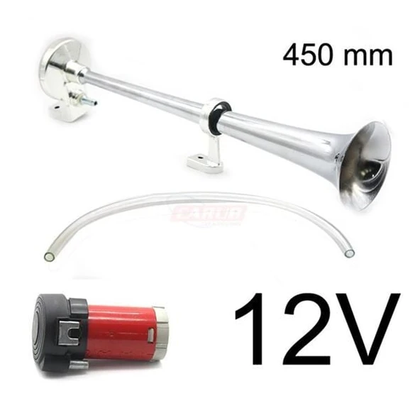 CARUB KORNA 12V MARİNE KROM 450 MM TEKLİ MOTORLU ürün görseli 1
