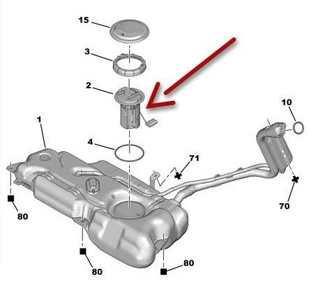 Peugeot 207 Depo Şamandırası (2006-2010) 1613305380 1.6 ürün görseli 1