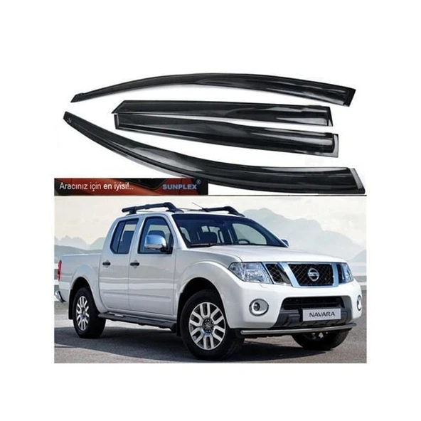 SUNPLEKS CAM RÜZGARLIĞI NISSAN NAVARA PICK-UP 2005-2016 ÖN-ARKA SPORT STYLE ürün görseli 1