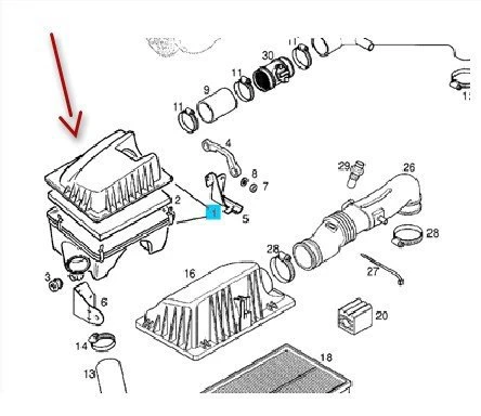 Opel Corsa Hava Filtre Kazanı (1993-1999) 5834006 754K4163 1.4 ürün görseli 1