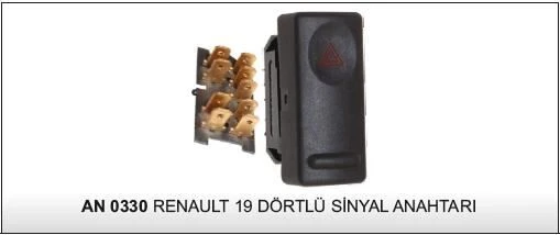 DODO ANAHTAR FLAŞÖR RENAULT R19 10902 - AN752 - AN0330 ürün görseli 1
