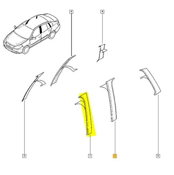 Renault Clio Symbol Ön Sağ Kapı Çıtası / Bant / Kuşak (2008-2013) 8200699754 1.4, 1.2, 1.5 DCI ürün görseli 1