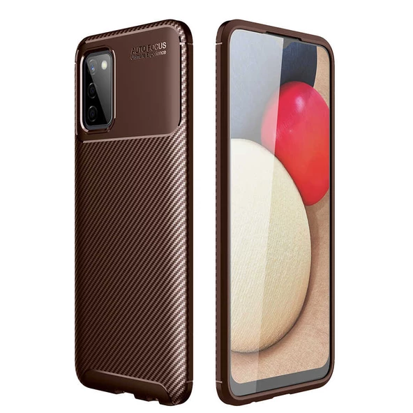 Gpack Samsung Galaxy A03S Kılıf Negro Karbon Görünüm Korumalı Dizayn Silikon ürün görseli 1