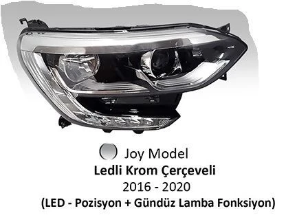 AYFAR FAR MOTORLU SOL RENAULT MEGANE IV 2017- JOY MODEL LEDLİ KROM ÇERÇEVELİ ürün görseli 1