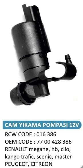 ROCKSWELL SU FİSKİYE MOTORU  ÇİFT ÇIKIŞ MEGANE,SCENIC,CLIO,TRAFİC,PEUGEOT 107,207,307 ürün görseli 1