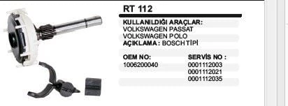 REMARK REDİKSİYON TK 112 SERI VW PASSAT/POLO BOSCH TİP ürün görseli 1