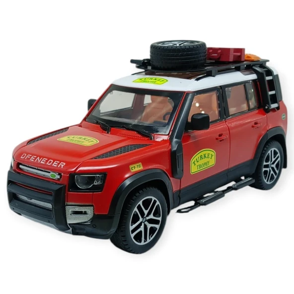 Model Araçlar - Metal Sesli Off-Road Araba 22 cm - Kırmızı ürün görseli 1
