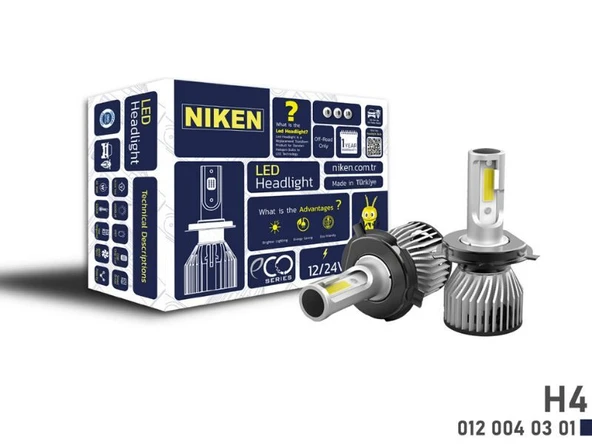 NIKEN LED XENON AMPUL ECO SERISI  H4 ürün görseli 1