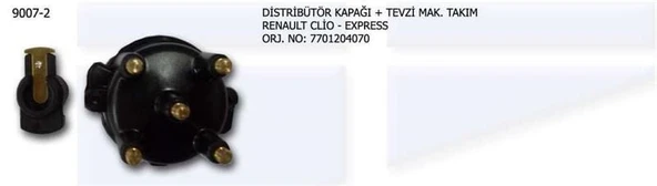 ÜNÜVAR DİSTRÜBİTÖR KAPAĞI+TEVZİ MAKARASI KİT RENAULT CLIO-EXPRES ürün görseli 1
