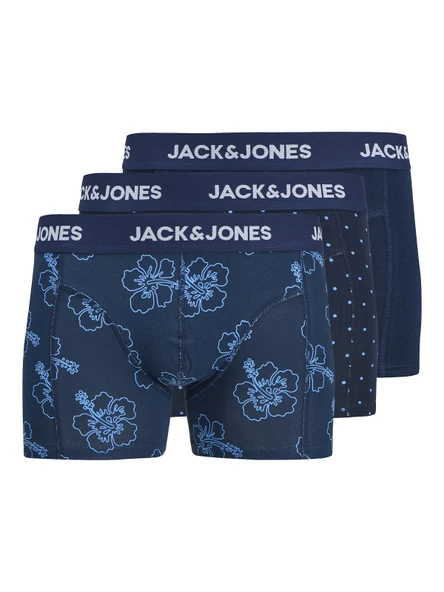 JACK JONES Desenli Pamuklu Erkek 3 lü Kutulu Boxer 12298171 ürün görseli 1