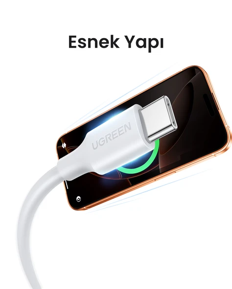 UGREEN USB Type-C Şarj ve Data Kablosu, 0.5 metre, 60120 - Resim 6