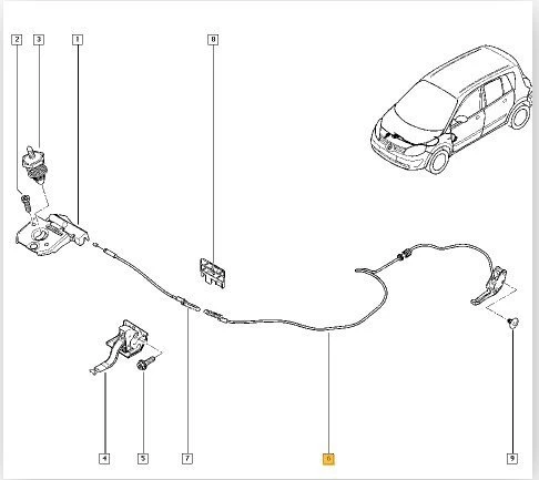 Renault Megane Scenic Ön Kaput Teli (2003-2009) 8200118579 2.0, 1.9, 1.6, 1.5 DCI ürün görseli 1