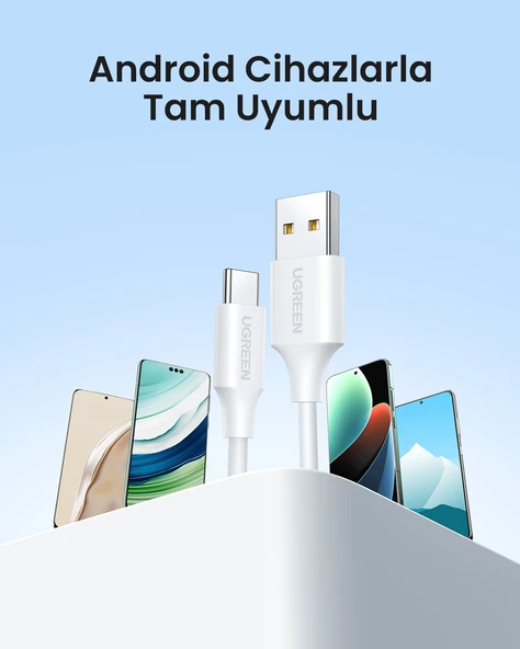 UGREEN USB Type-C Şarj ve Data Kablosu, 0.5 metre, 60120 - Resim 10