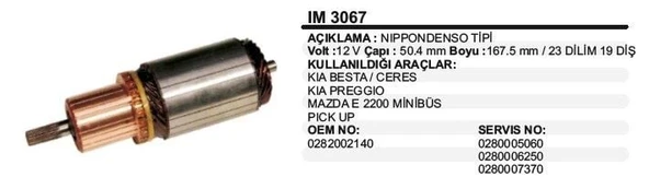 DODO KOLLEKTÖR 12V 19 DİŞ KIA BESTA/CERES-MAZDA E2200 NIPPONDENSO TİP ürün görseli 1