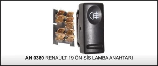 VERTEX ÖN SİS LAMBA ANAHTARI RENAULT 19 11202 -  AN0380 ürün görseli 1