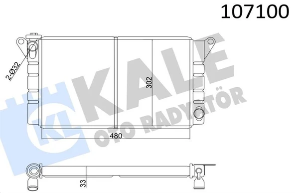 KALE BAKIR RADYATÖR RENAULT R12 TL/TX/STW TOROS 2 SIRA PA SİSTEM ürün görseli 1