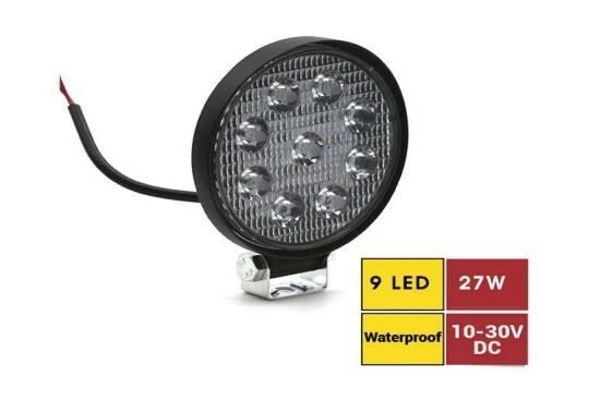 CARUB LED ÇALIŞMA LAMBASI 10-30V 27W 9 LED YUVARLAK ürün görseli 1