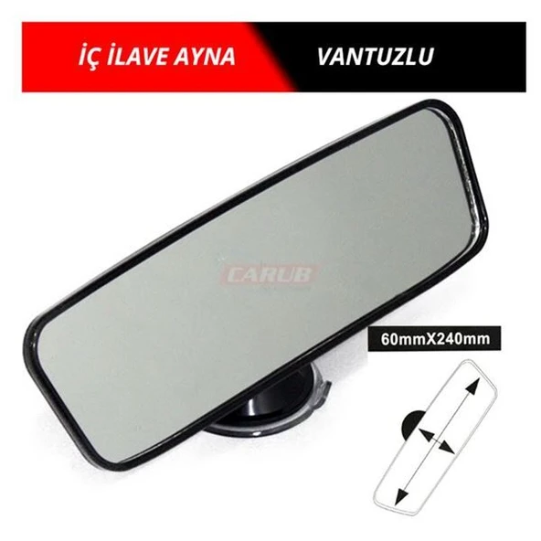 CARUB AYNA İÇ İLAVE VANTUZLU 24CM ürün görseli 1